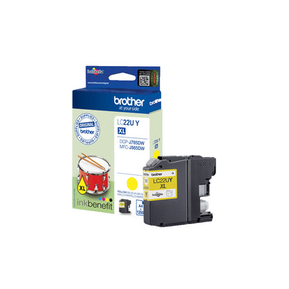Brother LC22UY ink cartridge 1 pc(s) Original High (XL) Yield Yellow