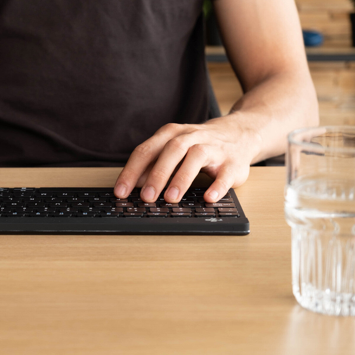 R-Go Tools Ergonomic keyboard R-Go Compact Break, compact keyboard with break software, QWERTY (UK), Bluetooth, black