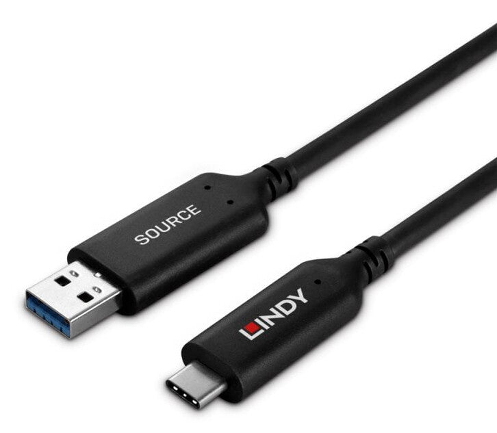 Lindy 25m USB 3.2 Gen 1 Type A to C Fibre Optic Hybrid Cable