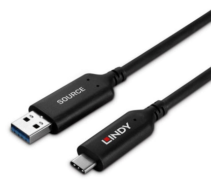 Lindy 25m USB 3.2 Gen 1 Type A to C Fibre Optic Hybrid Cable