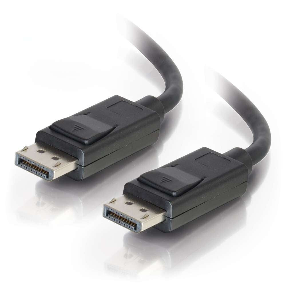 C2G 10ft (3m) DisplayPortTM Cable with Latches 4K 60Hz UHD M/M - Black