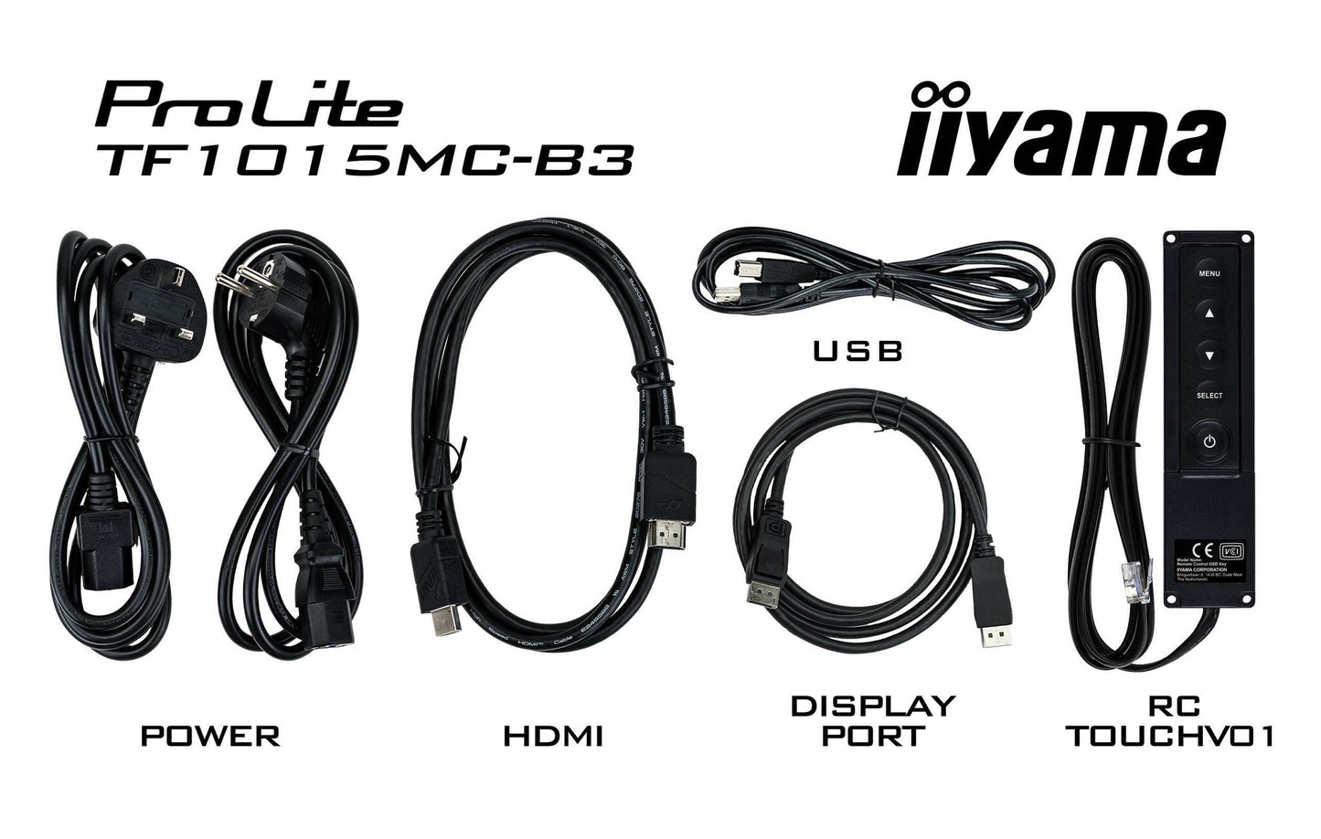 iiyama TF1015MC-B3 computer monitor 25.6 cm (10.1") 1280 x 800 pixels HD LED Touchscreen Black