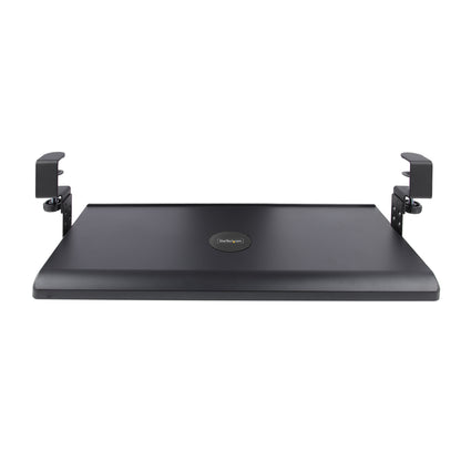 StarTech.com Under-Desk Keyboard Tray, Clamp-on Ergonomic Keyboard Holder, Up to 12kg (26.5lb), Sliding Keyboard and Mouse Drawer with C-Clamps, Height Adjustable Keyboard Tray (3.9/4.7/5.5 in)