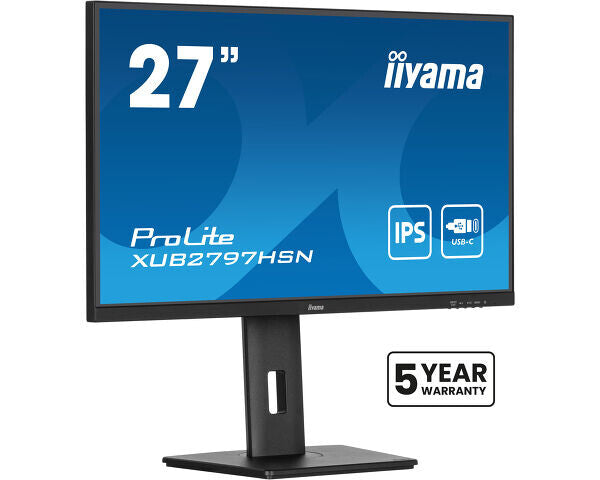 iiyama ProLite XUB2797HSN-B2 computer monitor 68.6 cm (27") 1920 x 1080 pixels Full HD LED Black