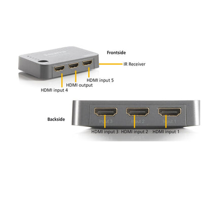 Marmitek Connect 350 UHD 2.0 - HDMI switch 4K 60Hz - 5 in / 1 out