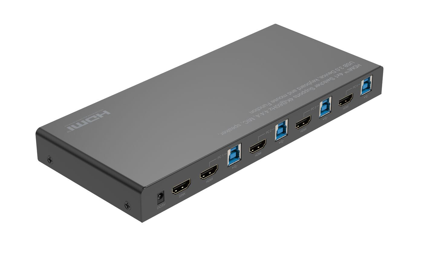 Microconnect MC-HDMIKVM0401-USB3-4K KVM switch Black