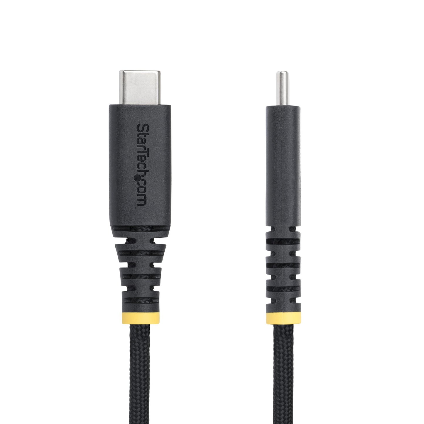 StarTech.com 6.6ft (2m) USB-C Charging Cable, Side Screw Locking, 240W (5A) PD EPR, Dual-Layer Silicone/Braided Jacket, USB 2.0 Laptop Charger Cable, USB-IF Certified, Rugged USB-C Charging Cord