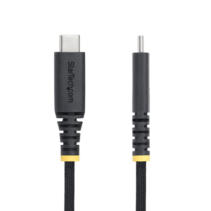 StarTech.com 6.6ft (2m) USB-C Charging Cable, Side Screw Locking, 240W (5A) PD EPR, Dual-Layer Silicone/Braided Jacket, USB 2.0 Laptop Charger Cable, USB-IF Certified, Rugged USB-C Charging Cord