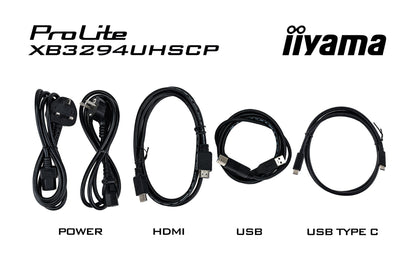 iiyama ProLite XB3294UHSCP-B1 computer monitor 80 cm (31.5") 3840 x 2160 pixels 4K Ultra HD Black