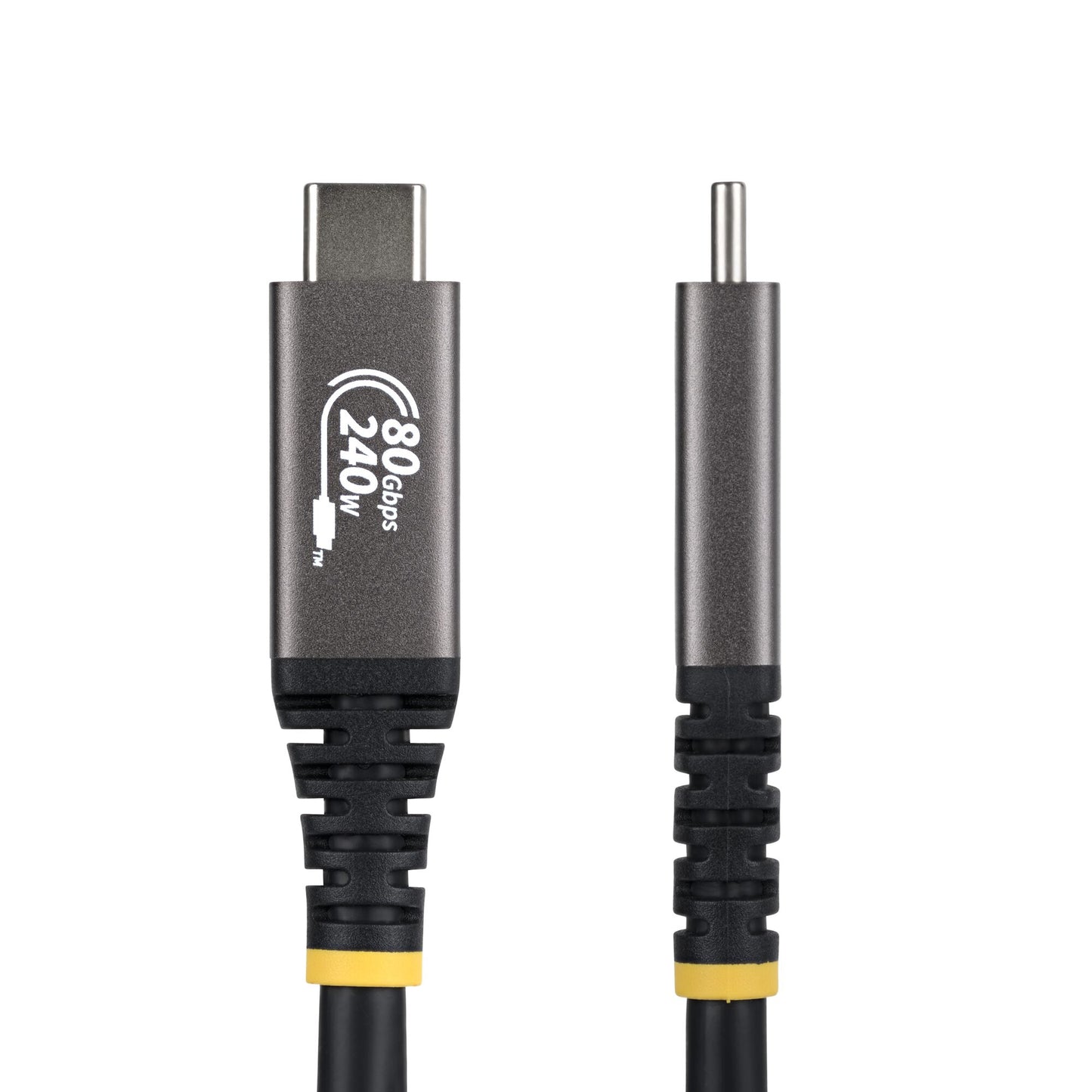 StarTech.com 1m (3ft) USB4 Cable, 80Gbps, USB-IF Certified USB-C Cable, 240W PD, 8K 120Hz/4K 240Hz DP2.1 DP80, TPE Jacket, Thunderbolt 4 Compatible - Black USB-C Cord