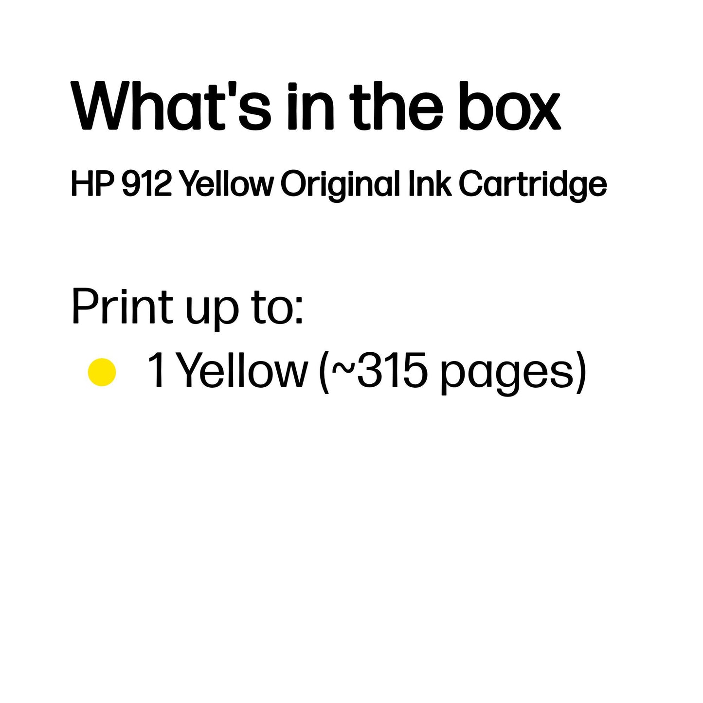 HP 912 Yellow Original Ink Cartridge