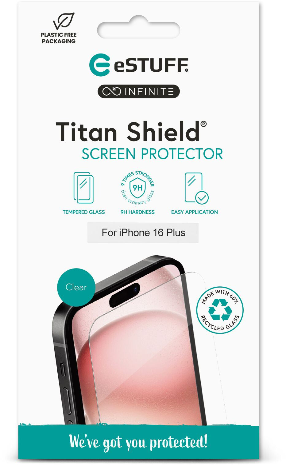 eSTUFF ES501424 mobile phone screen/back protector Clear screen protector Apple 1 pc(s)