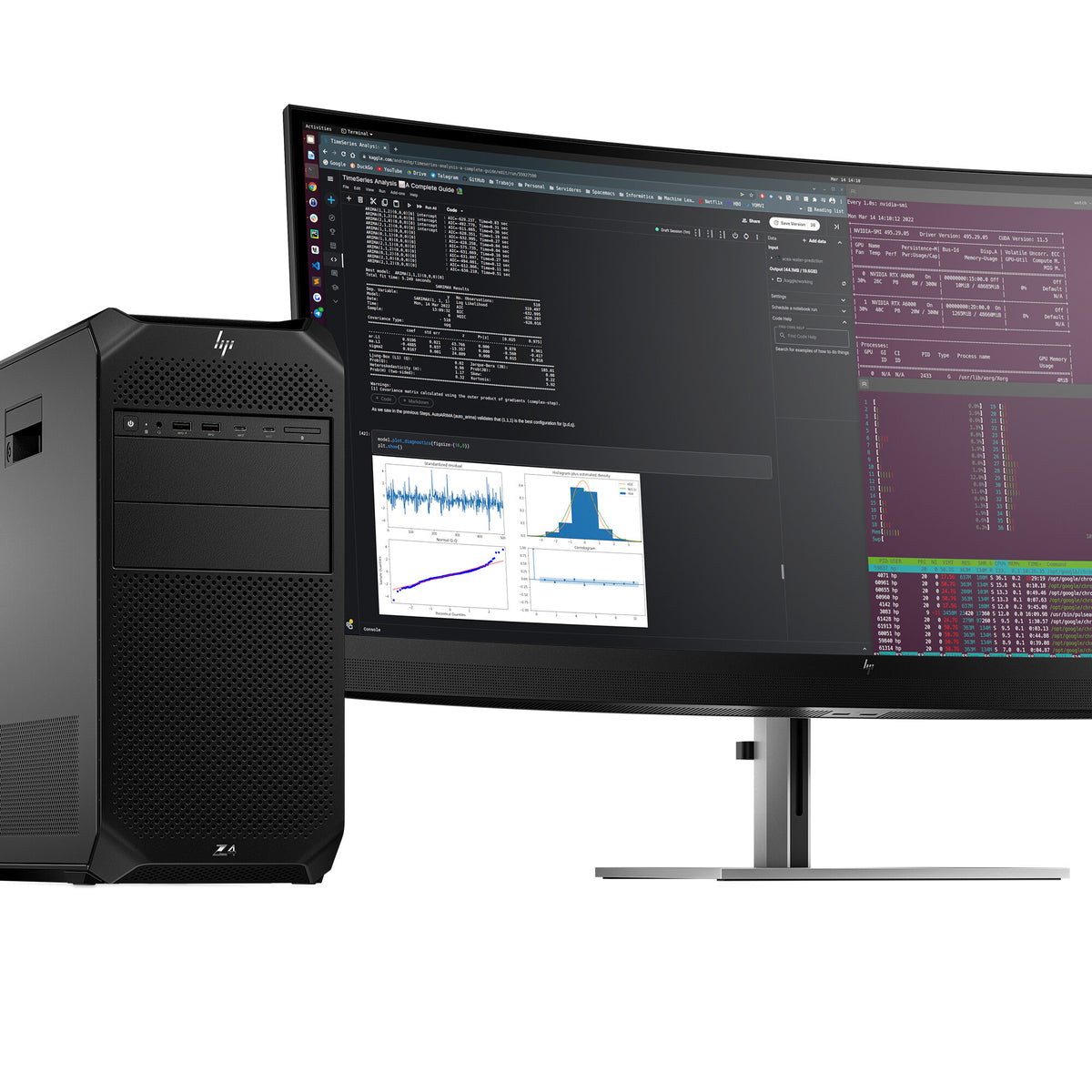 HP Z4 G5 Intel Xeon w5 w5-2455X 32 GB DDR5-SDRAM 1 TB SSD Windows 11 Pro Tower Workstation AI Workstation Black