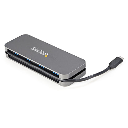 StarTech.com ~4 Port USB C Hub - 4x USB-A - USB 3.0 Type-C Hub - USB 3.2 Gen 1 (5Gbps) - Bus Powered Portable USB-C to USB-A Adapter Laptop Hub - 11.2" (28.5cm) Cable w/ Cable Management