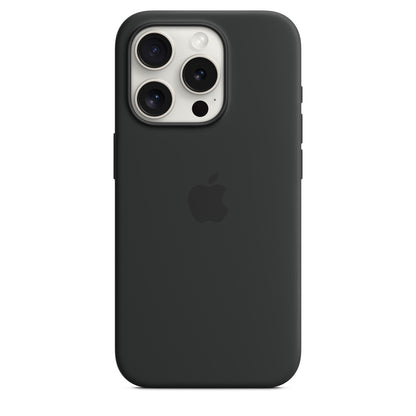 Apple iPhone 15 Pro Silicone Case with MagSafe - Black