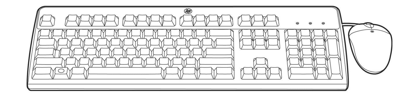 HPE 631341-B21 keyboard Mouse included USB QWERTY English Black