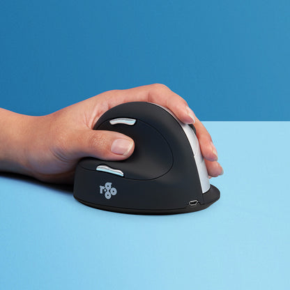 R-Go Tools Ergonomic mouse R-Go HE Break with break software, large (hand size ≥ 185 mm), left-handed, Bluetooth, black