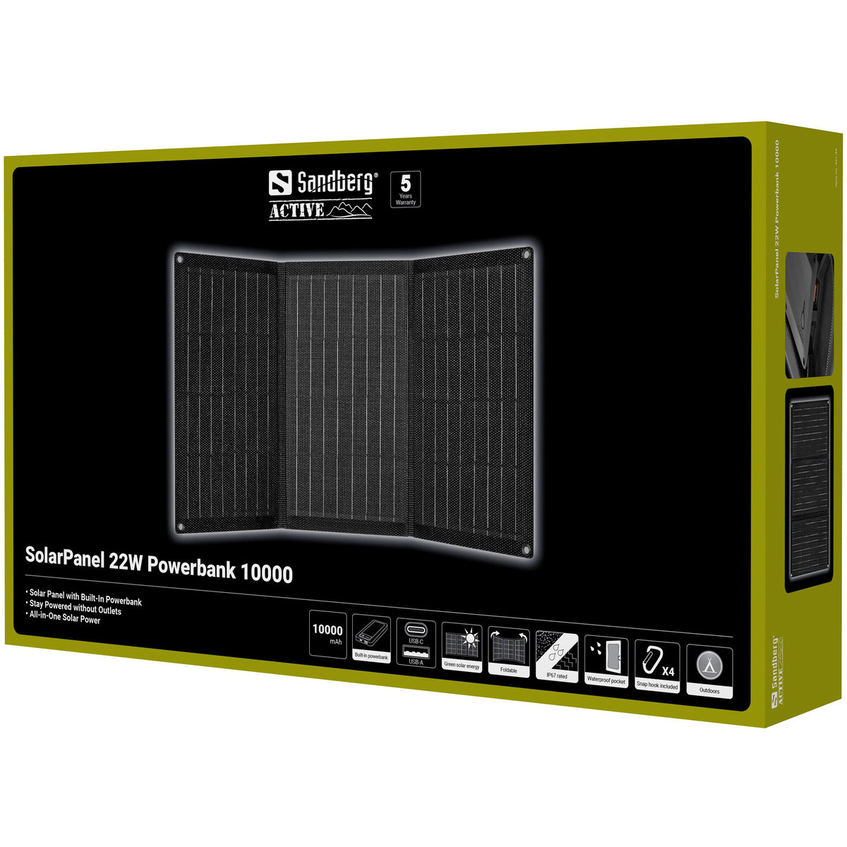 Sandberg SolarPanel 22W Powerbank 10000