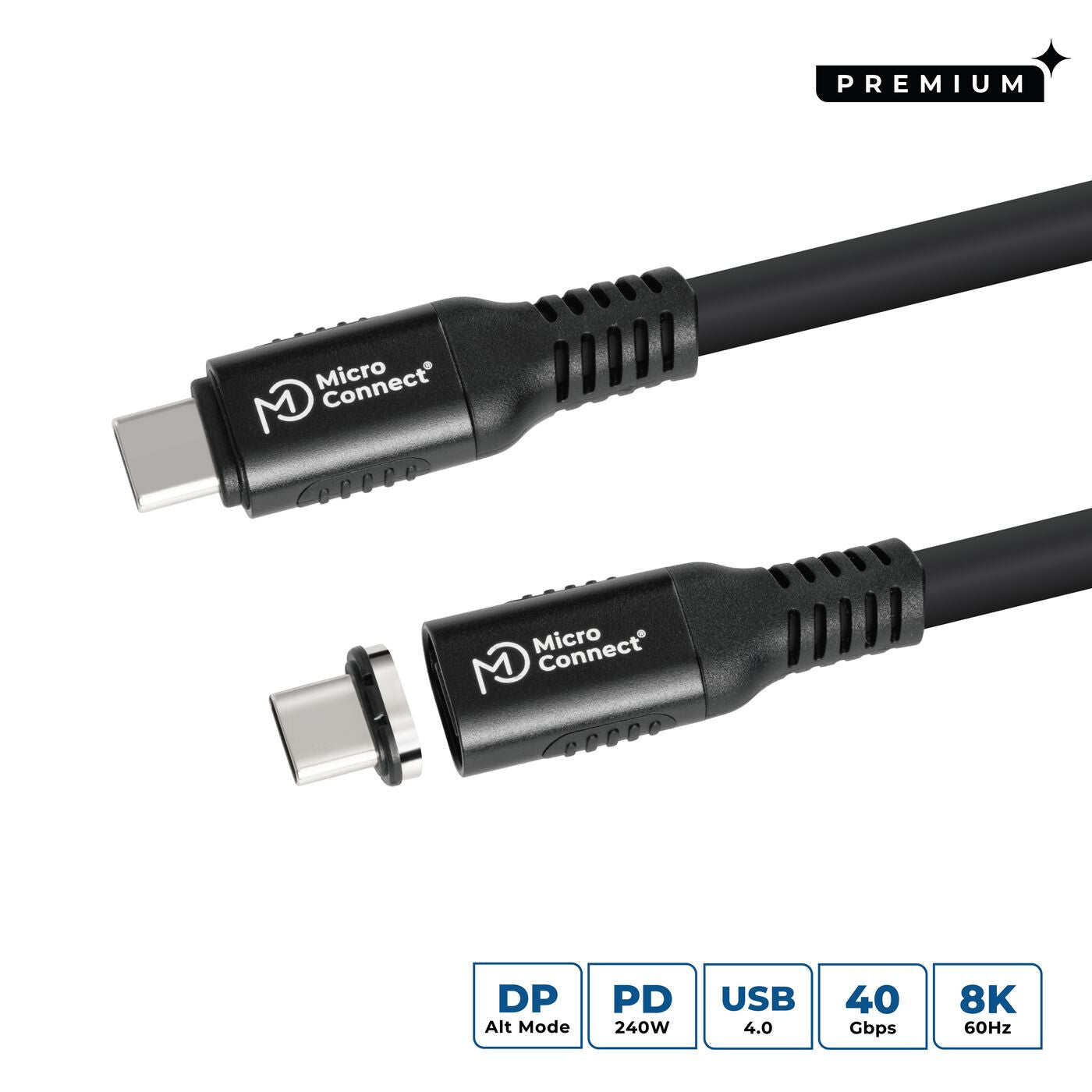 Microconnect MC-LS-USB4CC0.5 USB cable USB4 Gen 3x2 0.5 m USB C 240 W Black
