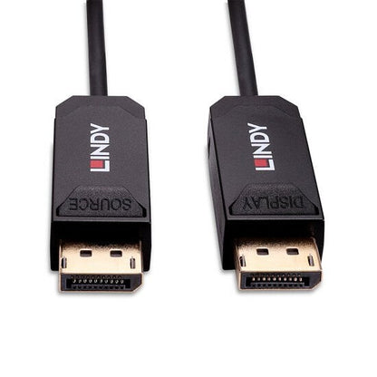 Lindy 15m Fibre Optic Hybrid DP 2.0 UHBR10 Cable