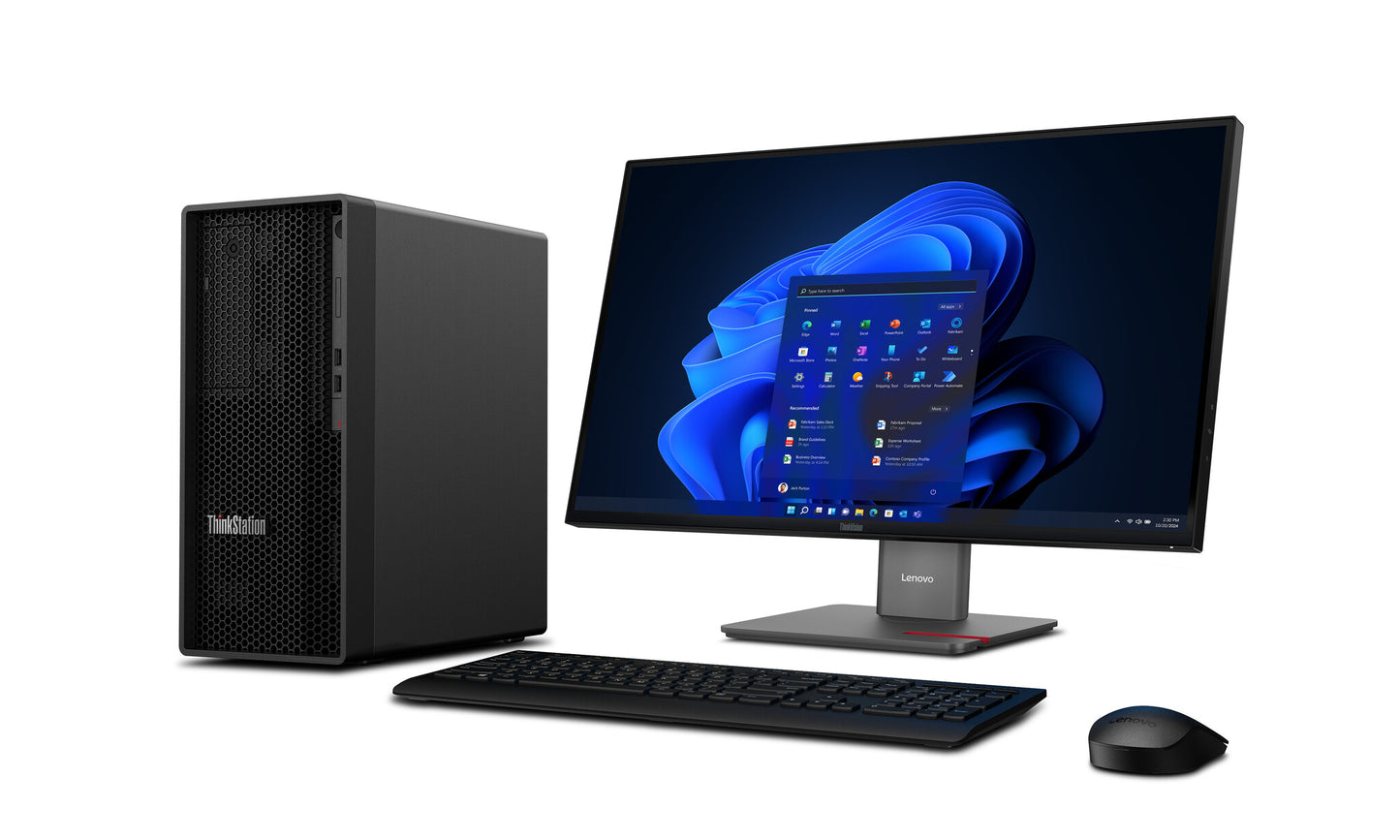 Lenovo ThinkStation P2 Tower Gen 2 Intel Core Ultra 7 265 32 GB DDR5-SDRAM 1 TB SSD NVIDIA GeForce RTX 5060 Windows 11 Pro Workstation Black