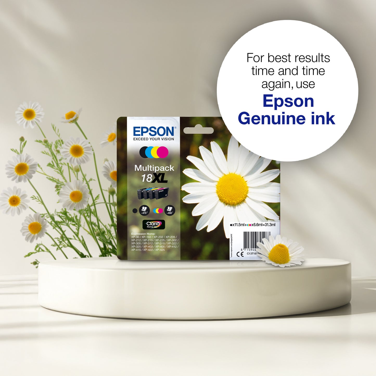 Epson Daisy 18 Claria Home Single Black Ink