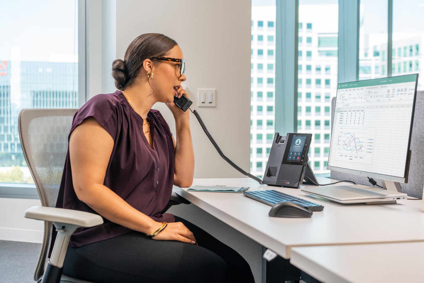 HP Poly CCX 505 Business Media Phone for Microsoft Teams and PoE-enabled