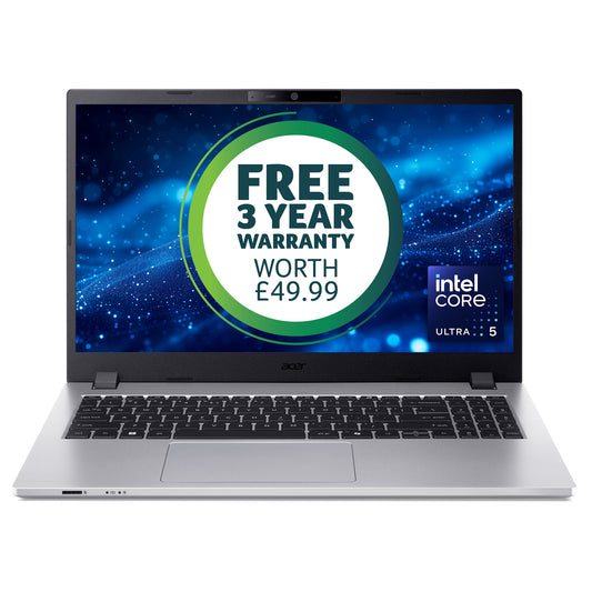 Acer TravelMate P2 TMP215-75 U5-125H 16GB 512GB W11P Intel Core Ultra 5 Laptop 39.6 cm (15.6") Full HD DDR5-SDRAM SSD Wi-Fi 6E (802.11ax) Windows 11 Pro Silver