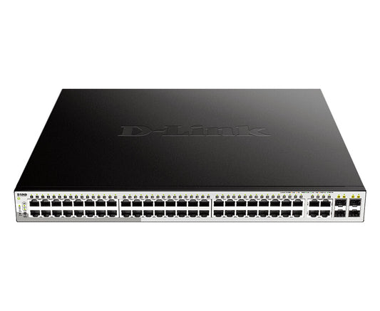 D-Link 52-Port PoE Gigabit network switch, Managed, 48-port