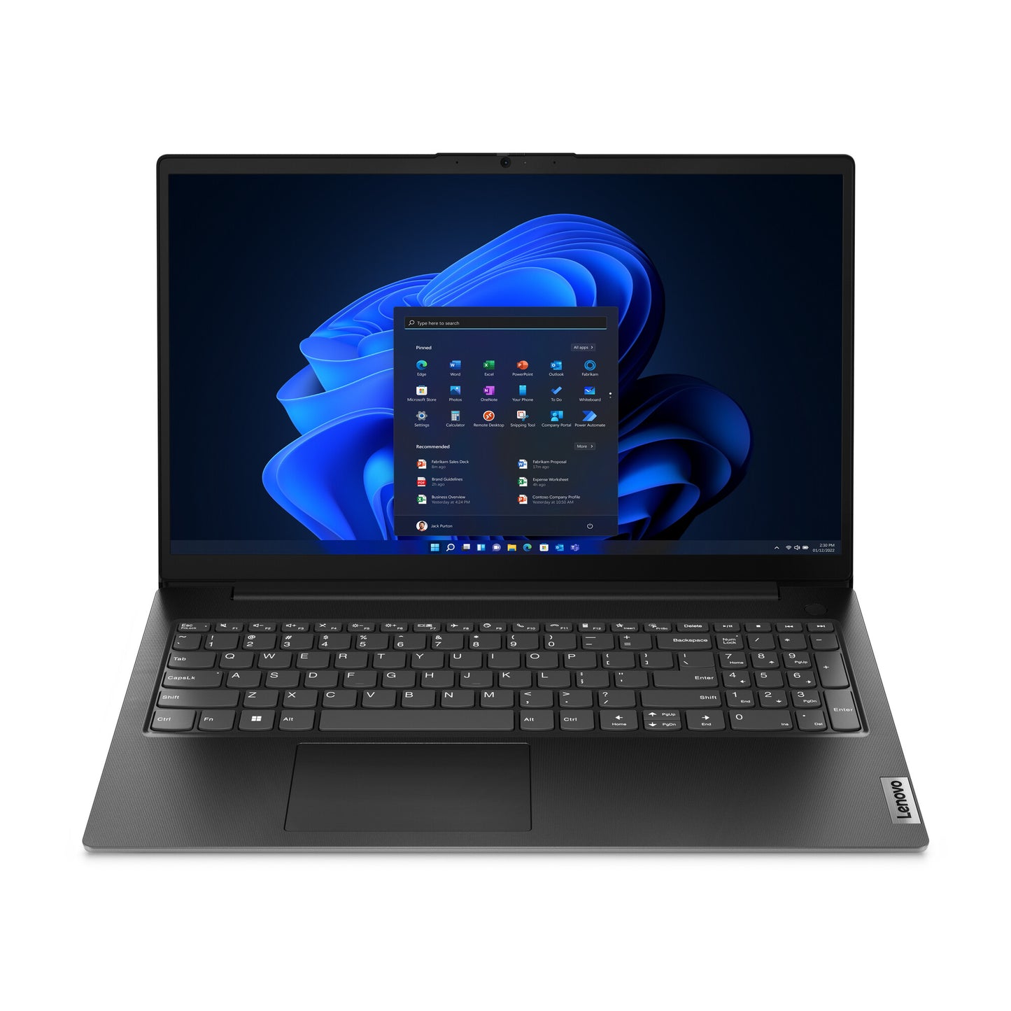 Lenovo V15 G4 AMN AMD Ryzen™ 5 7520U Laptop 39.6 cm (15.6") Full HD 16 GB LPDDR5-SDRAM 512 GB SSD Wi-Fi 6 (802.11ax) Windows 11 Pro Black UK English