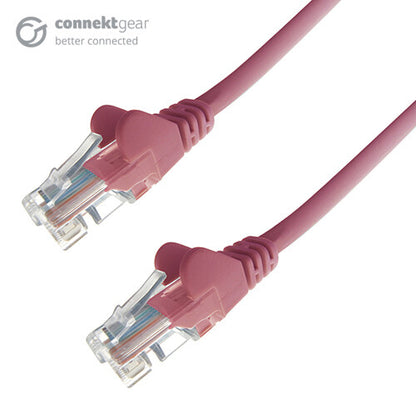 connektgear 3m RJ45 CAT5e UTP Stranded Flush Moulded Network Cable - 24AWG - Pink