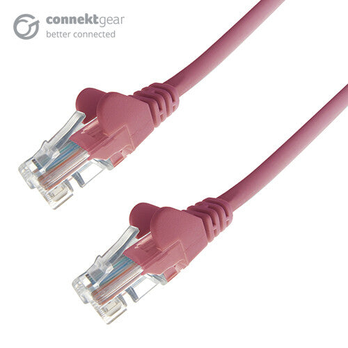 connektgear 5m RJ45 CAT5e UTP Stranded Flush Moulded Network Cable - 24AWG - Pink