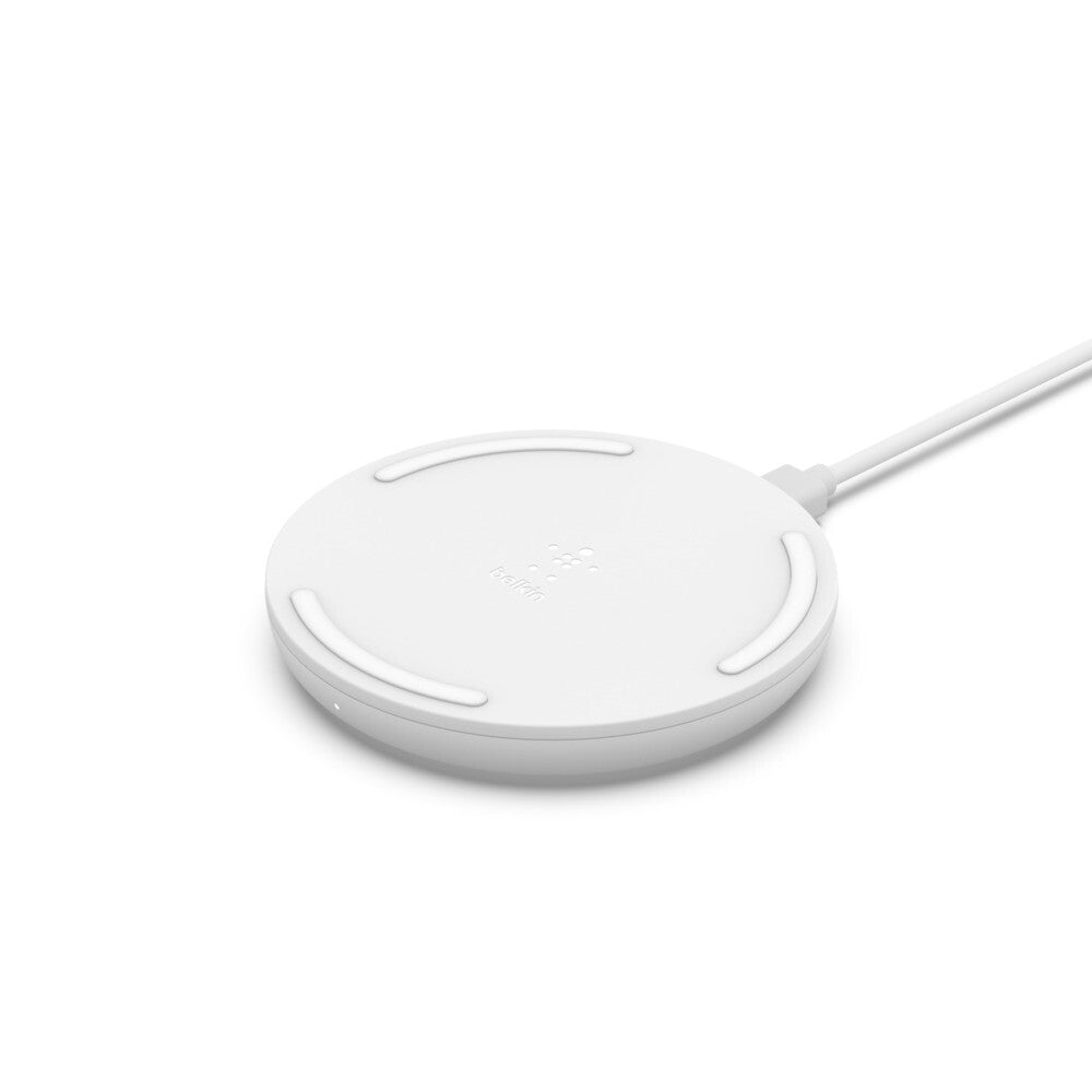 Belkin WIA001MYWH mobile device charger Mobile phone White AC Wireless charging Fast charging Auto