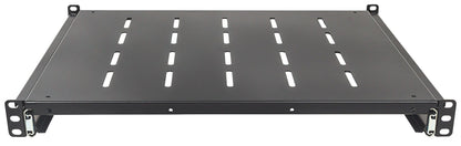 Intellinet 19" Sliding Shelf, 1U, For 600 to 800mm Depth Cabinets & Racks, shelf depth 350mm, Max weight 35kg, Black