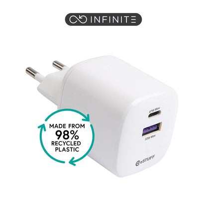 eSTUFF ES637065 mobile device charger Universal White AC Fast charging Indoor
