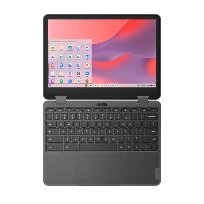 Lenovo 500e Yoga Chromebook Gen 4 Intel® N N100 31 cm (12.2") Touchscreen WUXGA 8 GB LPDDR5-SDRAM 64 GB eMMC Wi-Fi 6E (802.11ax) ChromeOS UK English Grey