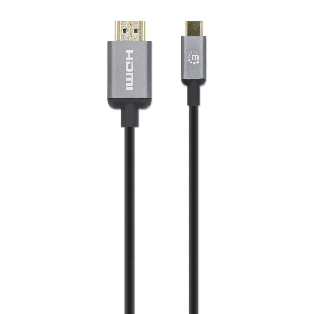 Manhattan USB-C to HDMI Cable, 4K@60Hz, 1m, Black, Three Year Warranty, Equivalent to CDP2HD1MBNL