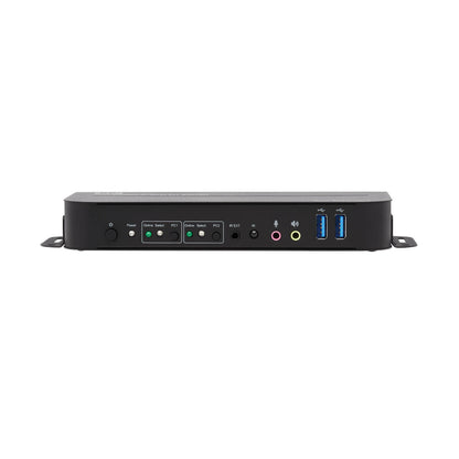 Tripp Lite B005-DPUA2-K 2-Port DisplayPort/USB KVM Switch - 4K 60 Hz, HDR, HDCP 2.2, IR, DP 1.4, USB Sharing, USB 3.0 Cables