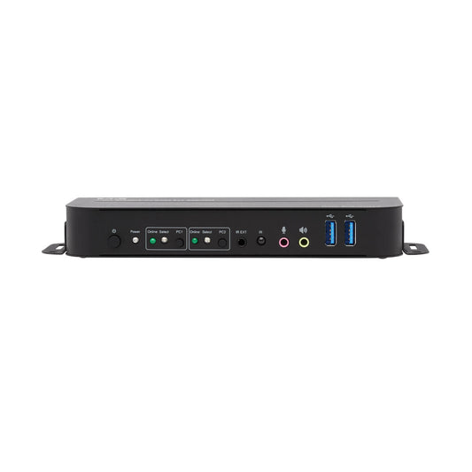 Tripp Lite B005-DPUA2-K 2-Port DisplayPort/USB KVM Switch - 4K 60 Hz, HDR, HDCP 2.2, IR, DP 1.4, USB Sharing, USB 3.0 Cables