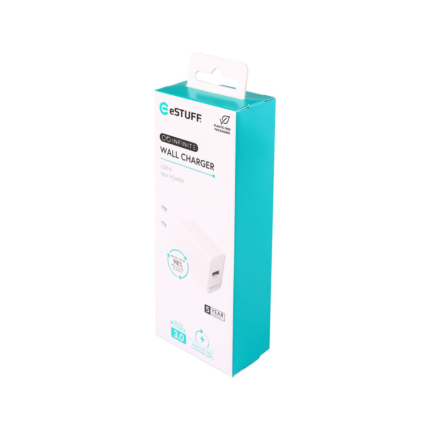 eSTUFF ES637006 mobile device charger Smartphone White AC Fast charging Indoor