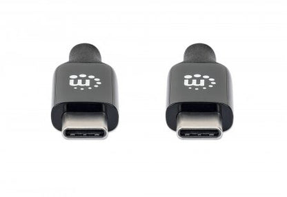 Manhattan Active USB-C to USB-C Cable, 5m, USB 3.2 Gen 2 (formerly USB 3.1 Gen 2), 10 Gbps, 3A/60W Fast Charging, SuperSpeed+ USB, DisplayPort Alt Mode Video up to 8K@60Hz, Black, Three Year Warranty