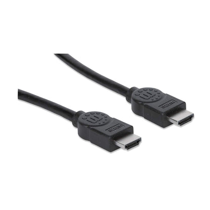 Manhattan HDMI 4K@30Hz Cable, 3m, Suitable for ALL 1080p/HD and majority of 4K uses (check your system 4K specification to be sure), Male to Male, Black, Ultra HD 4k x 2k, Lifetime Warranty, High Speed, Equivalent to HDMM3M