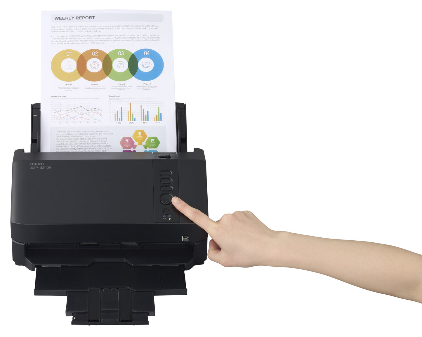 Ricoh SP-2240N ADF scanner 600 x 600 DPI A4 Black