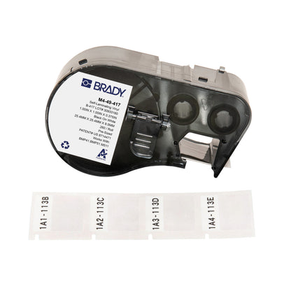 Brady M4-49-417 printer label Black, White Self-adhesive printer label