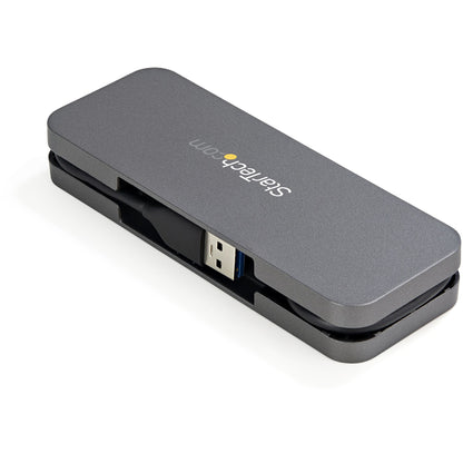 StarTech.com 4 Port USB 3.0 Hub - USB-A to 4x USB-A - SuperSpeed 5Gbps Portable USB 3.2 Gen 1 Type-A Hub - USB Bus Powered - Laptop/Desktop USB Hub with Long Cable 28cm & Cable Management