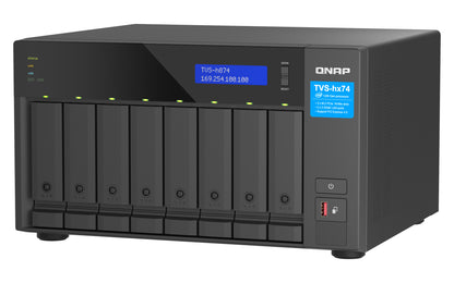 QNAP TVS-H874T-I9-64G NAS/storage server Tower Intel® Core™ i9 64 GB DDR4 0 TB QNAP QTS Black