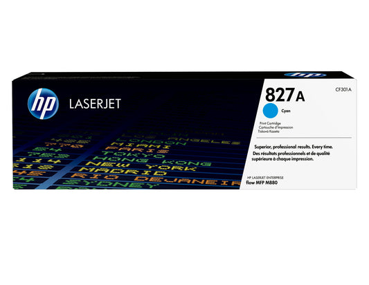 HP 827A cyan original LaserJet toner cartridge