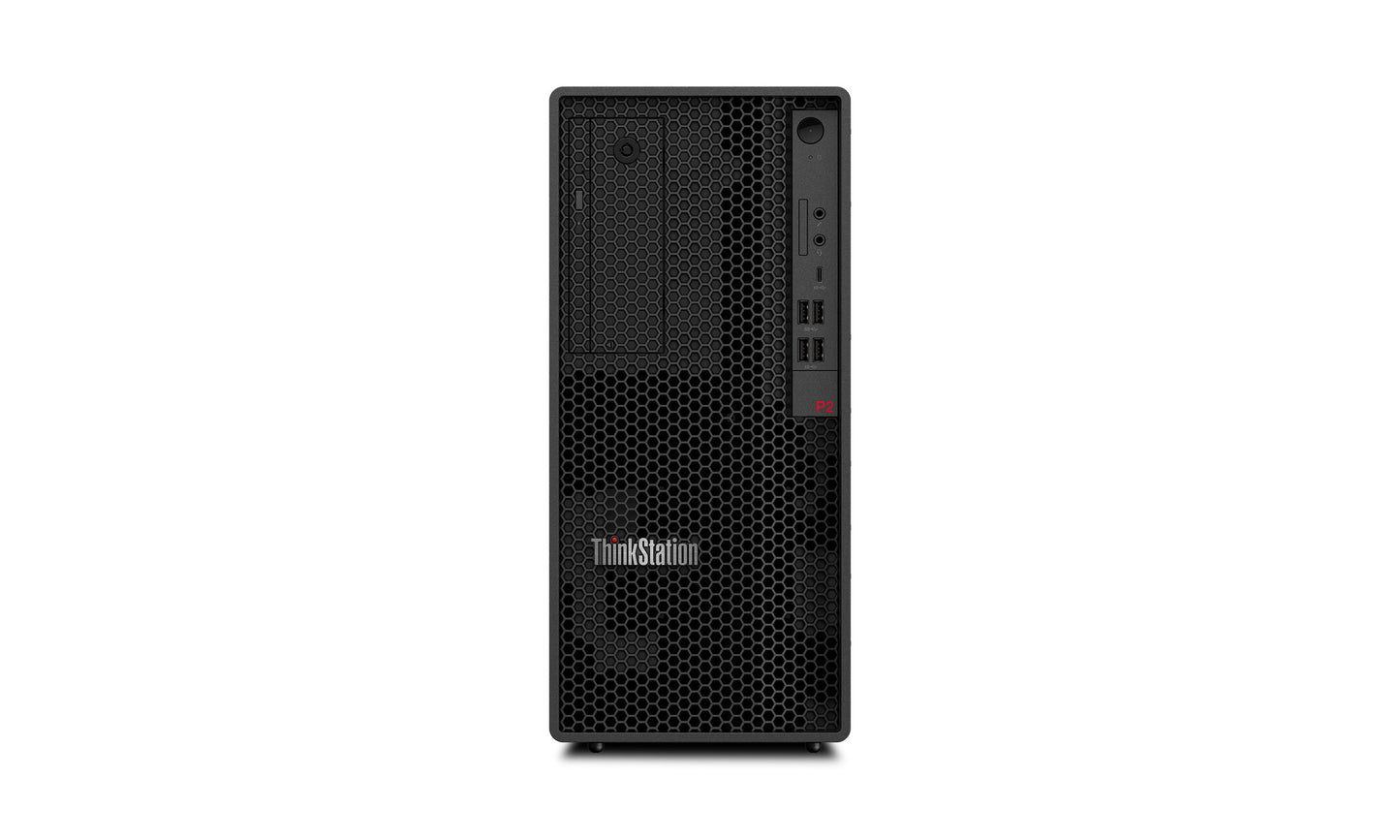 Lenovo ThinkStation P2 Tower Intel® Core™ i9 i9-14900K 32 GB DDR5-SDRAM 1 TB SSD NVIDIA GeForce RTX 4070 Windows 11 Pro Workstation Black