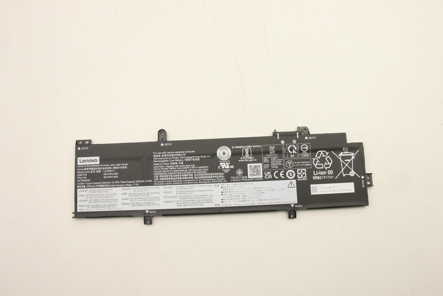 Lenovo 5B10W51864 laptop spare part Battery