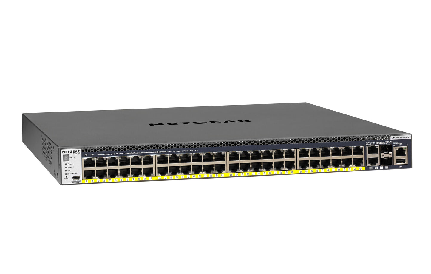 NETGEAR GSM4352PA Managed L2/L3/L4 Gigabit Ethernet (10/100/1000) Power over Ethernet (PoE) 1U Black